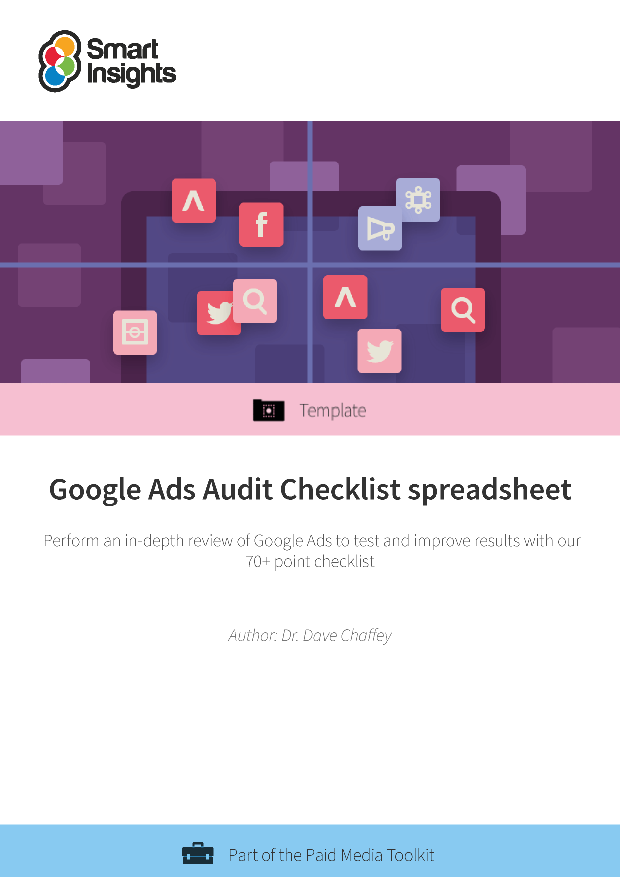 Google Ads Audit Checklist spreadsheet