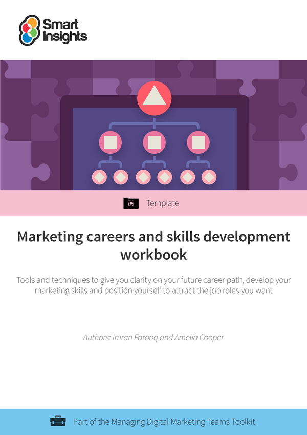 Marketing careers and skills development workbook template