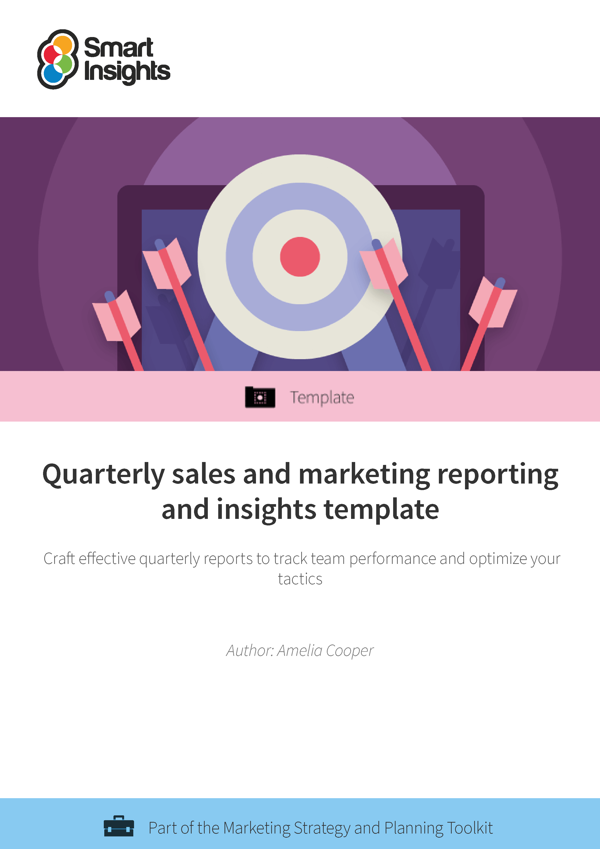 Quarterly sales and marketing reporting and insights template