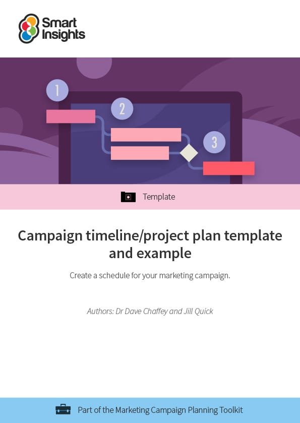 Campaign timeline/project plan template and example – Smart Insights